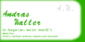 andras waller business card